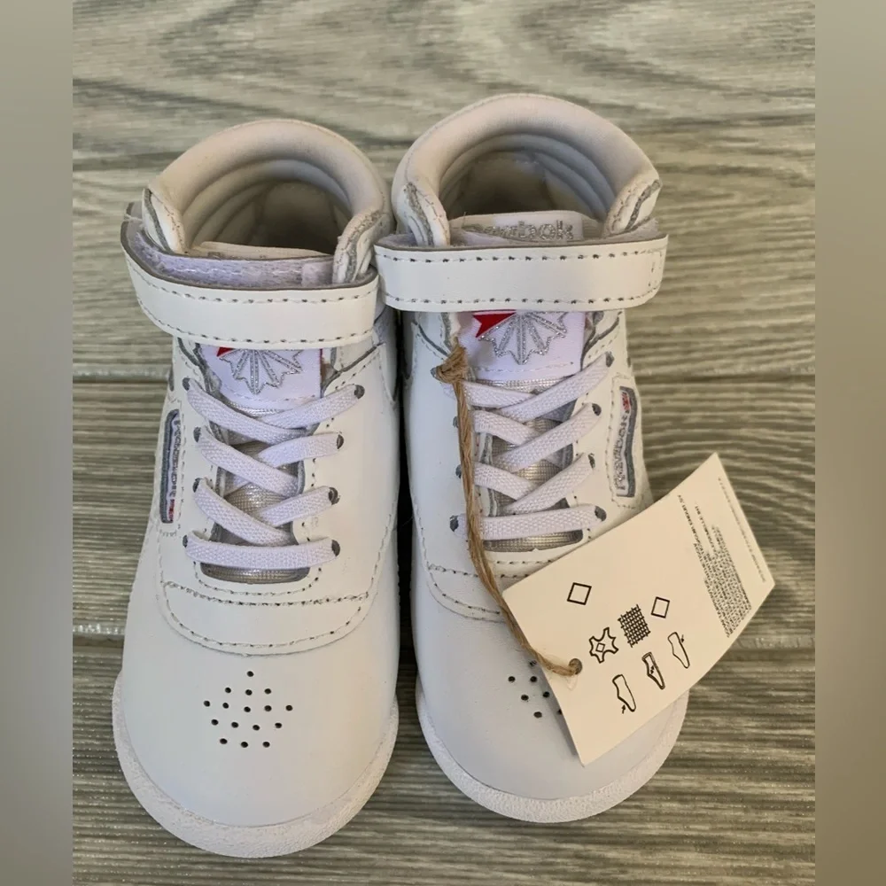 REEBOK KIDS FREESTYLE HI TODDLER WHITE SIZE 6 - Picture 8 of 13